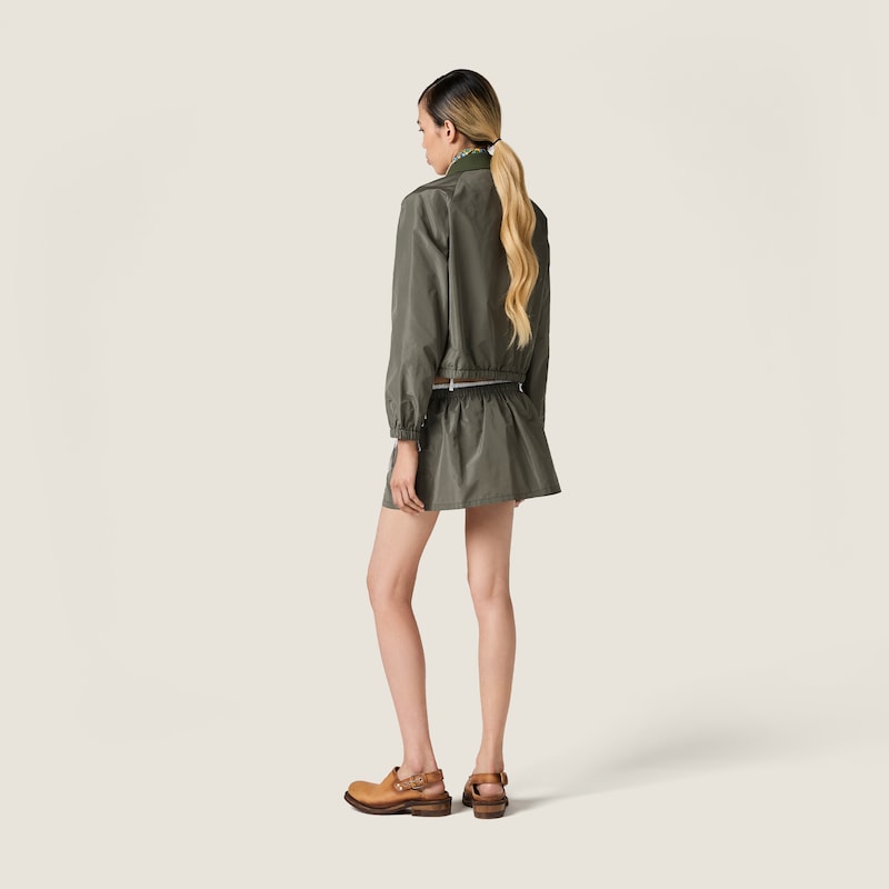 Technical fabric blouson jacket