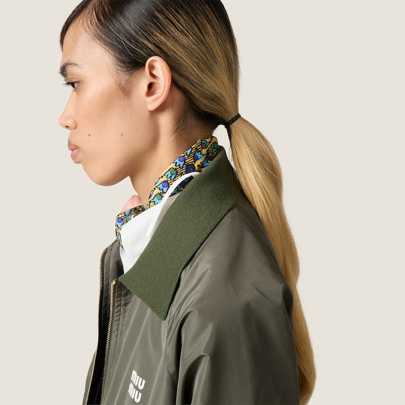 Technical fabric blouson jacket
