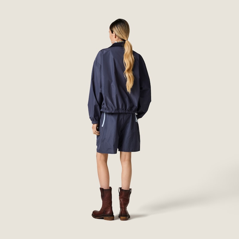 Technical fabric blouson jacket