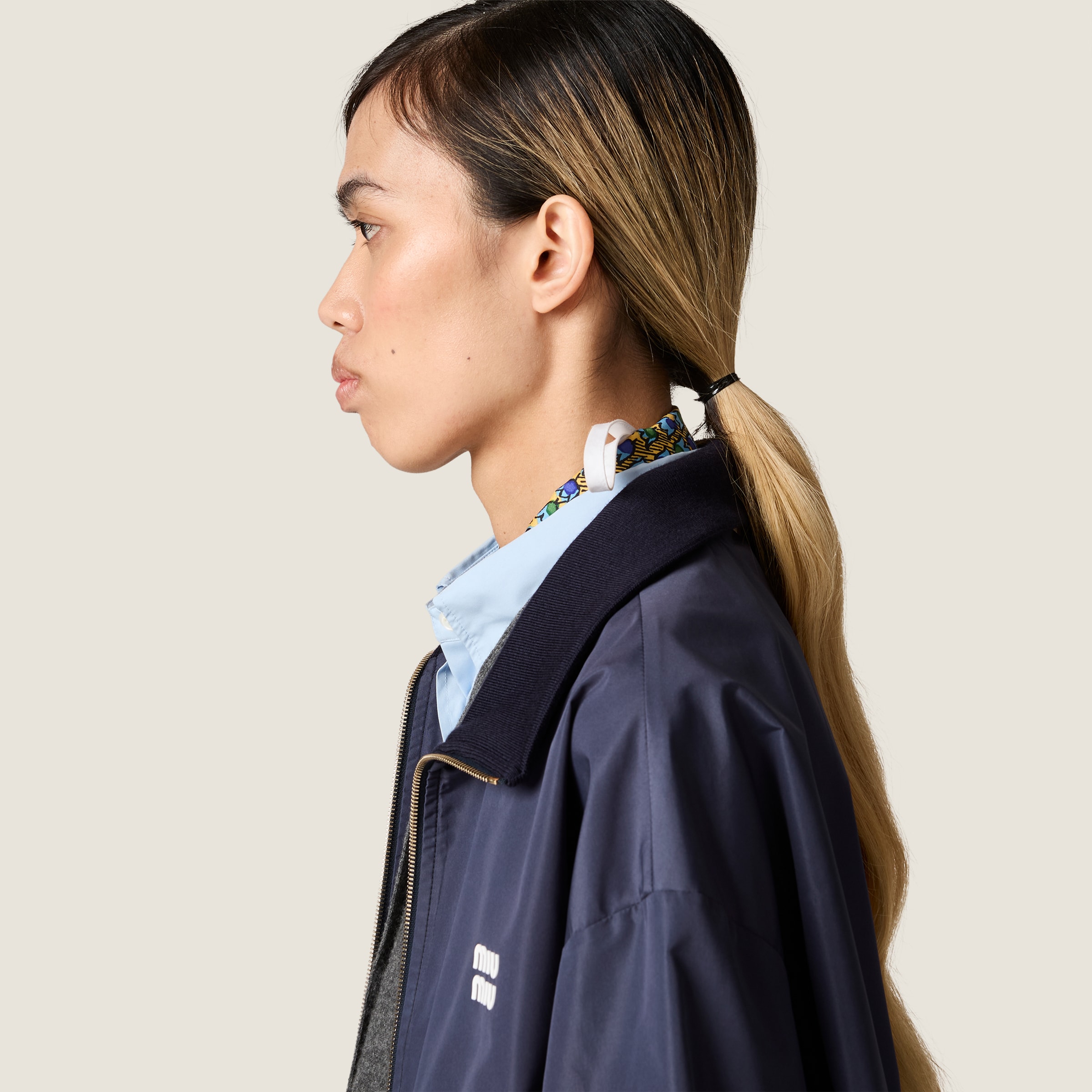 Technical fabric blouson jacket - thumbnail 5