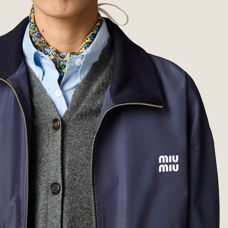 Technical fabric blouson jacket