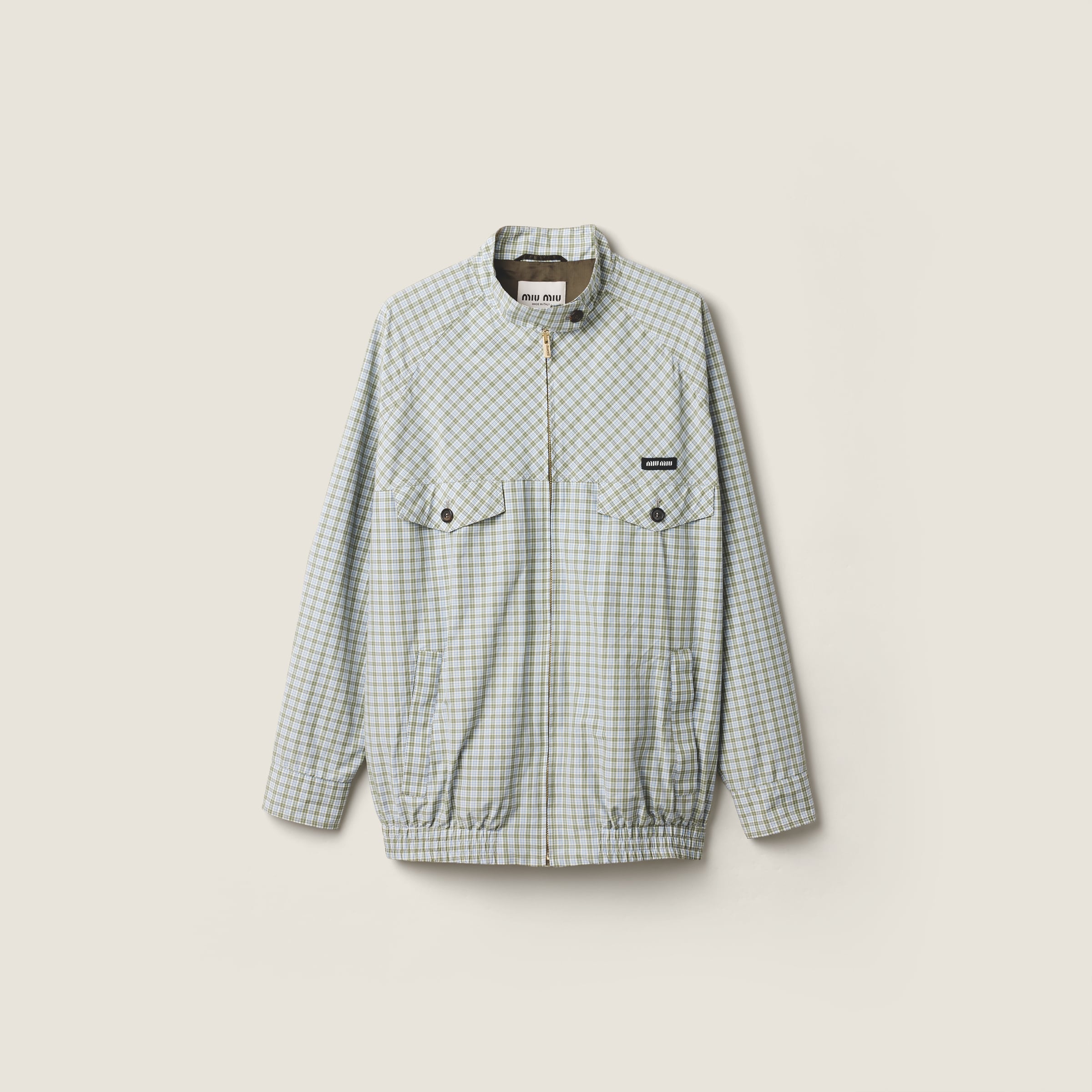 Checked technical fabric blouson jacket from Miu Miu - $4,800
