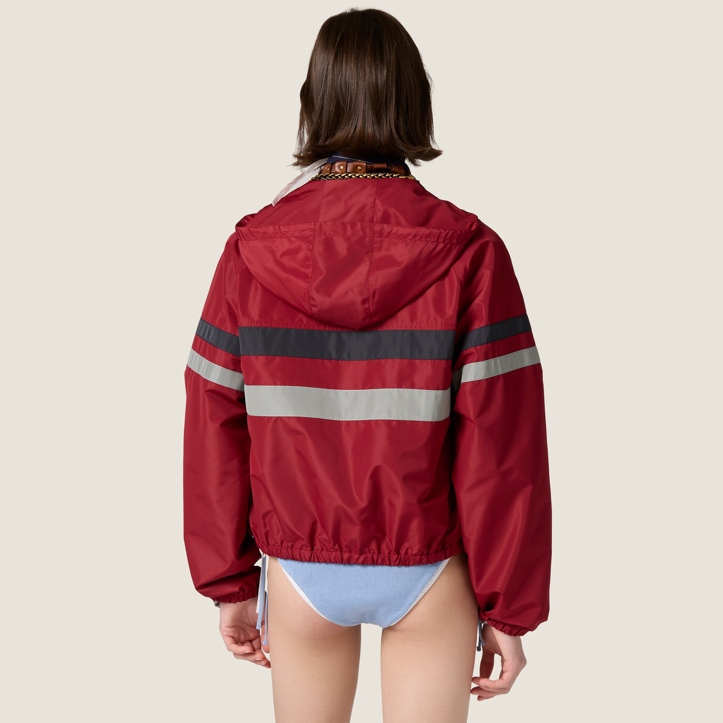 ざくろNMDK N-2 JKT Red Technical Fabric Blouson Jacket | Miu Miu - United States