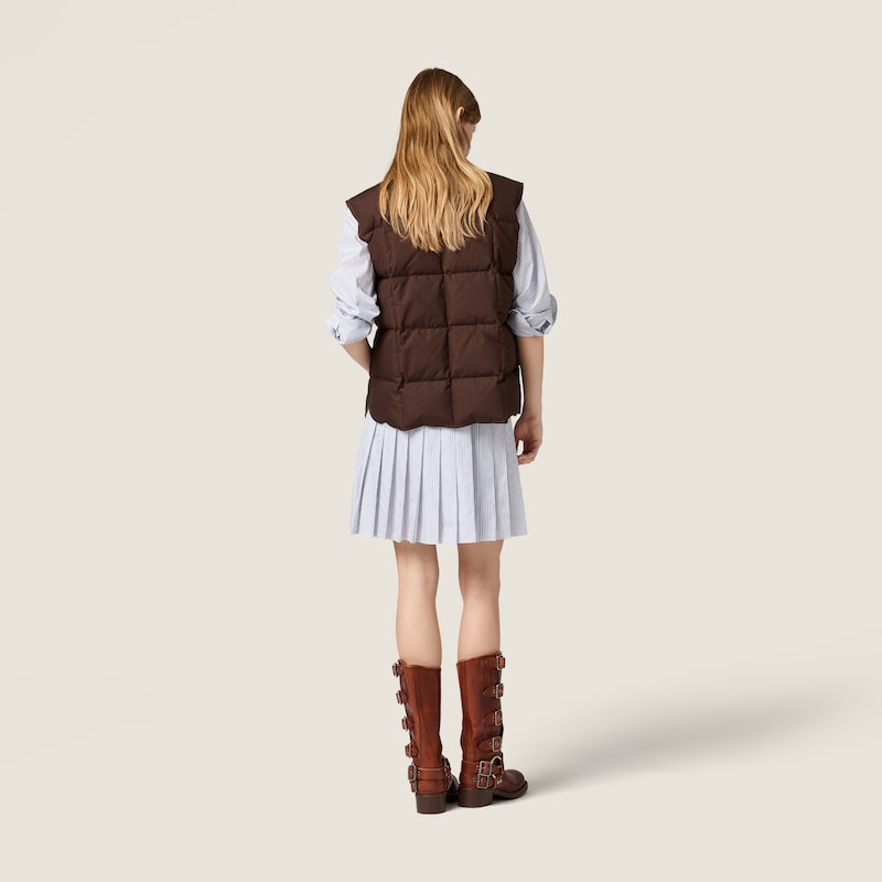 Gabardine down vest