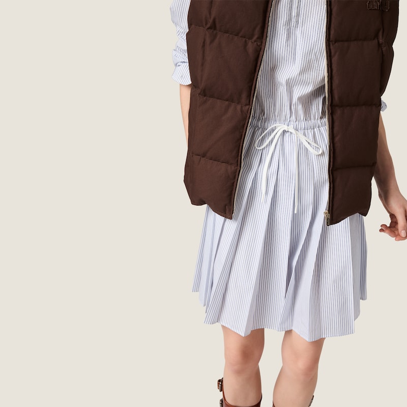 Gabardine down vest