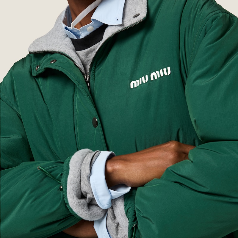 Chaqueta de pongé y forro polar