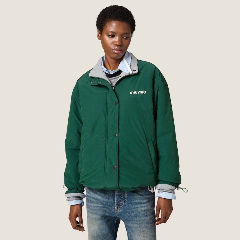 Chaqueta de pongé y forro polar