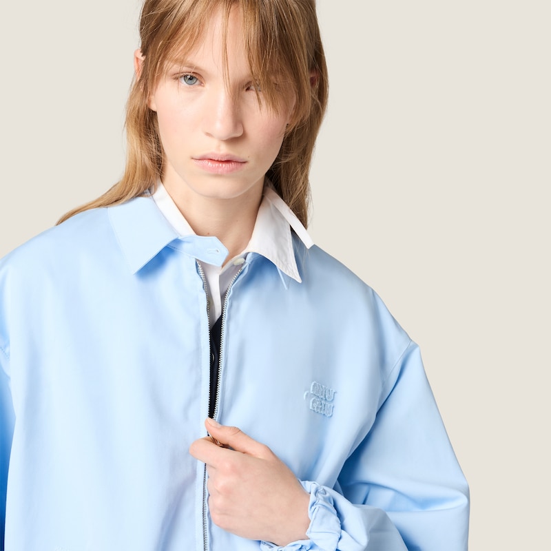 Poplin blouson jacket