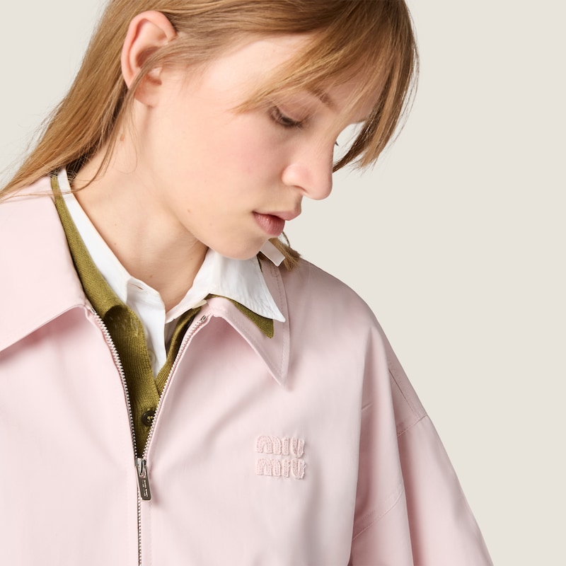 Poplin blouson jacket