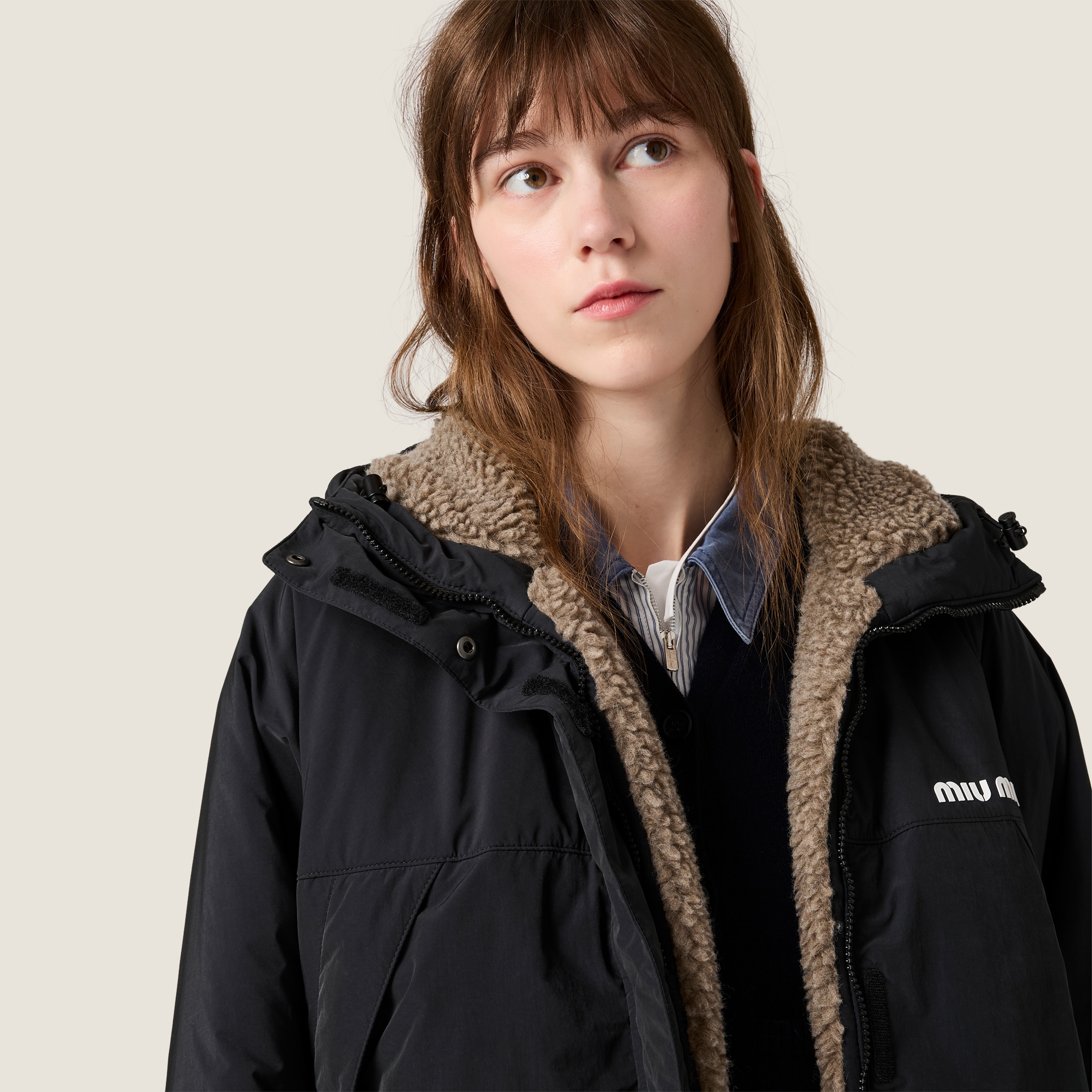 Pongé down jacket - thumbnail 4