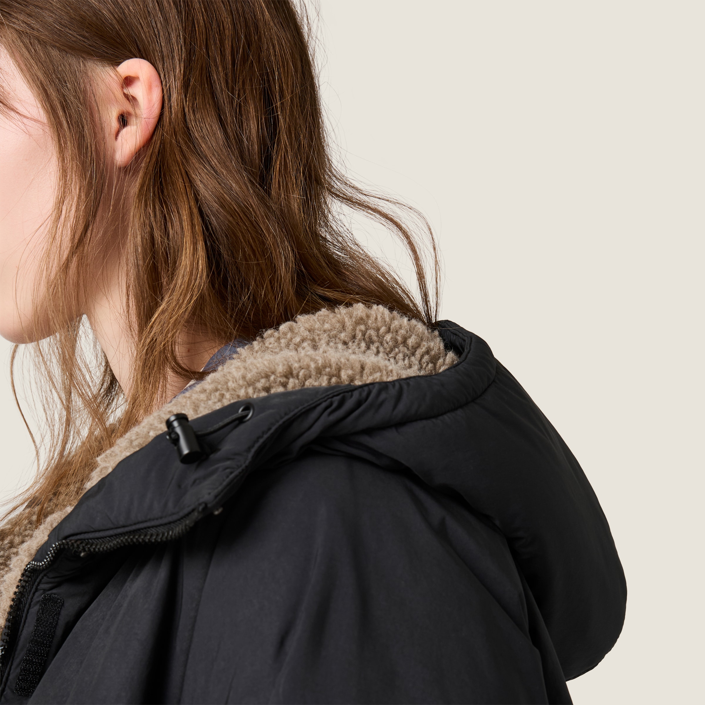 Pongé down jacket - thumbnail 6
