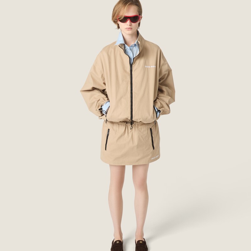 Washed gabardine blouson jacket