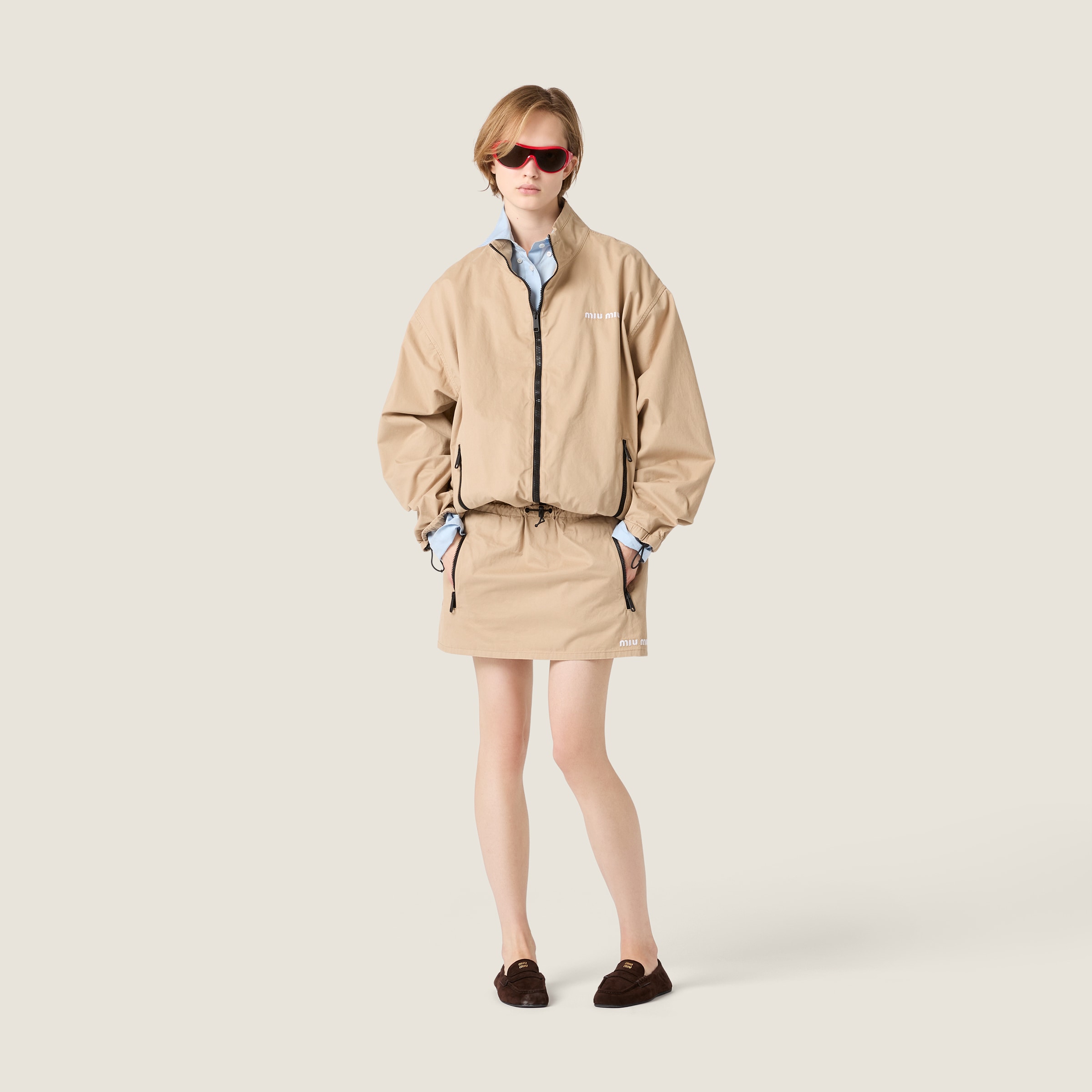 Washed gabardine blouson jacket - thumbnail 2
