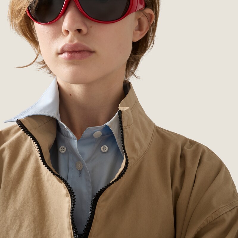 Washed gabardine blouson jacket