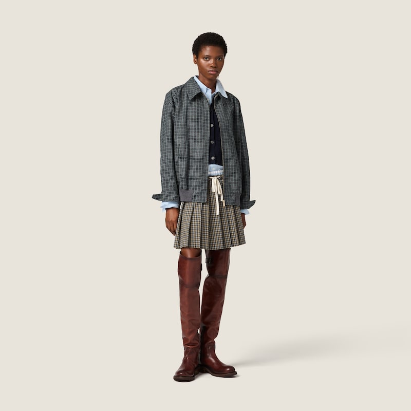 Blouson en flanelle à carreaux