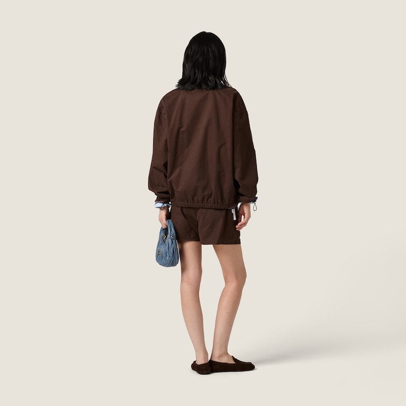 Washed gabardine blouson jacket