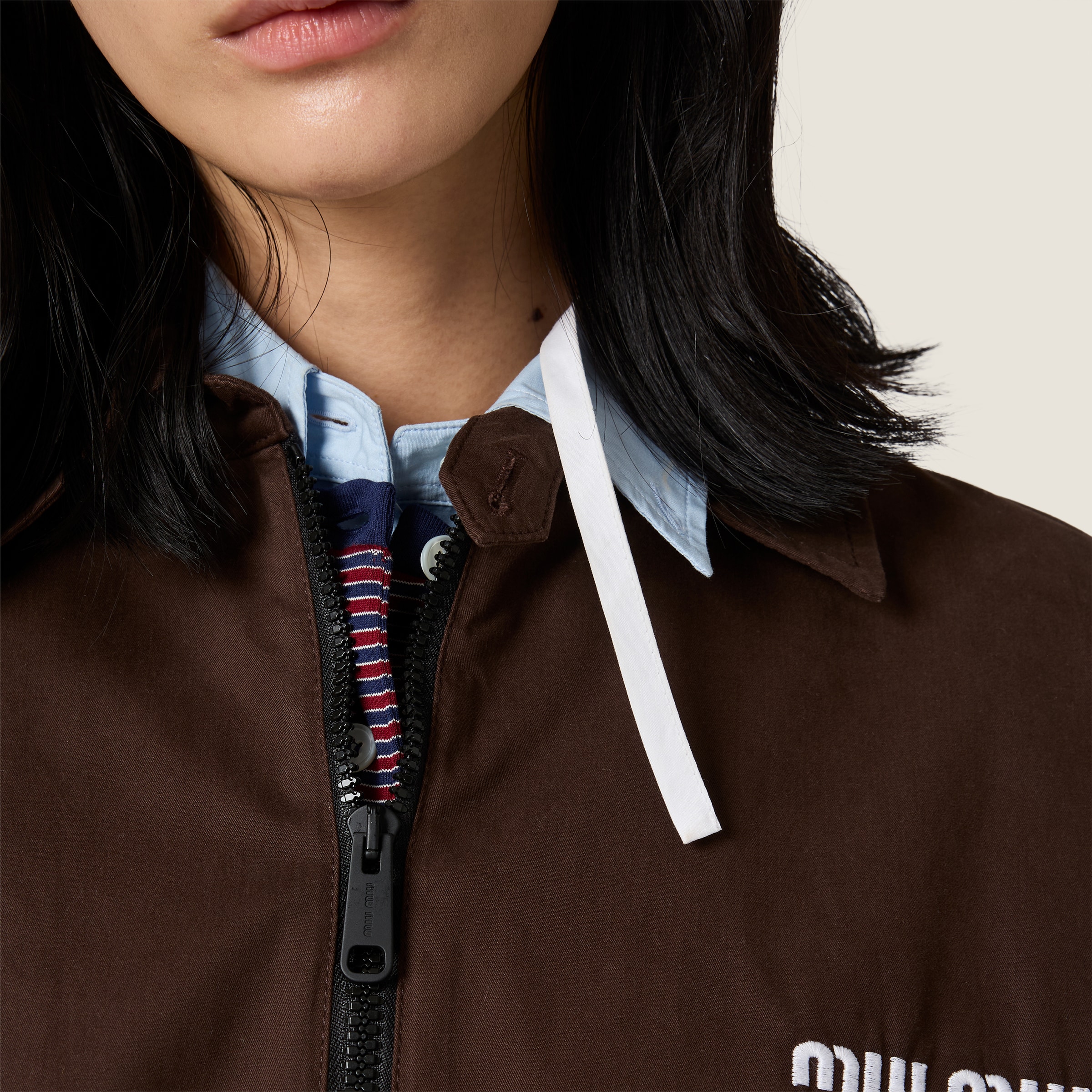 Washed gabardine blouson jacket - thumbnail 4