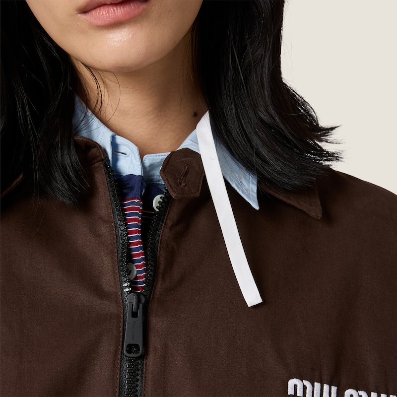 Washed gabardine blouson jacket