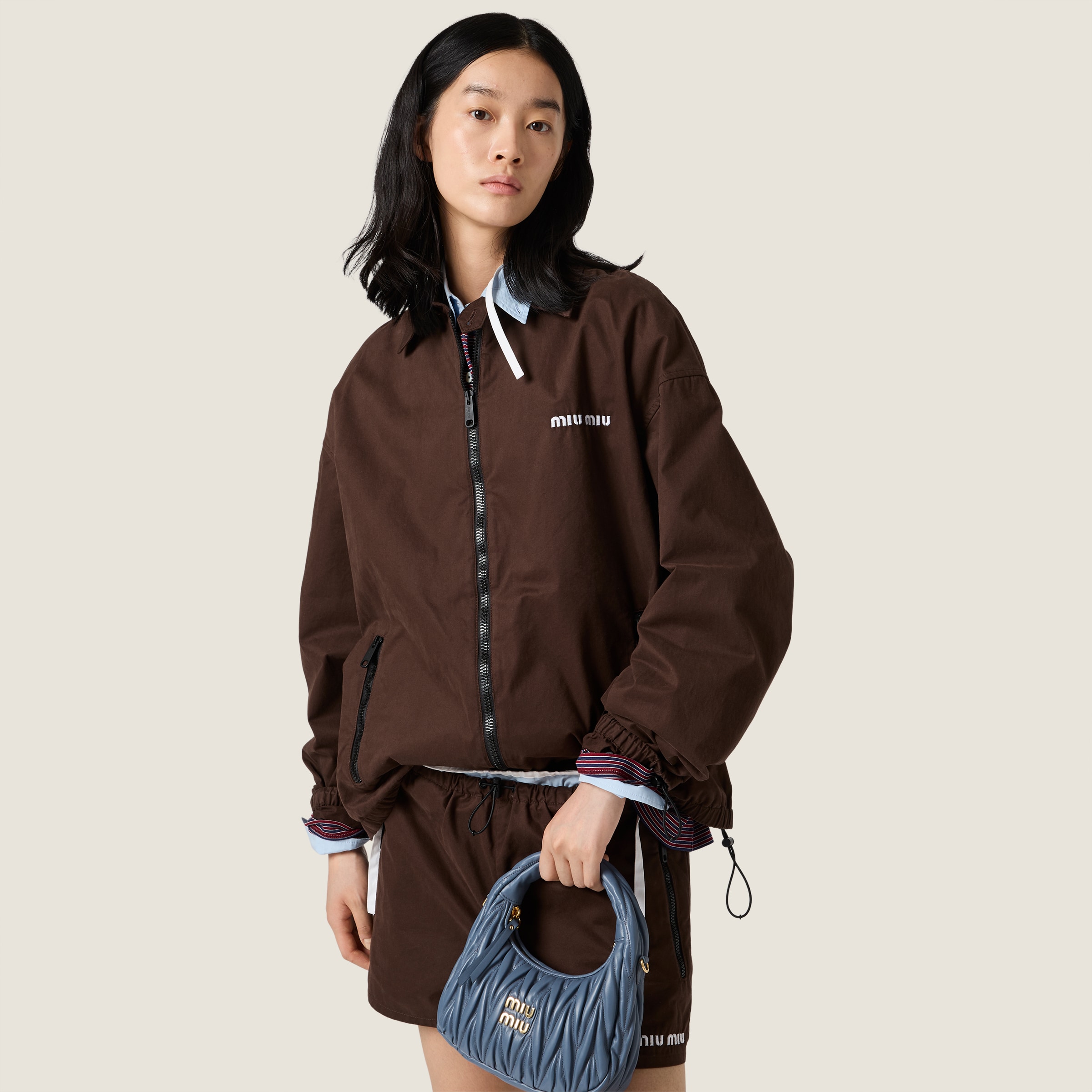 Washed gabardine blouson jacket - thumbnail 5