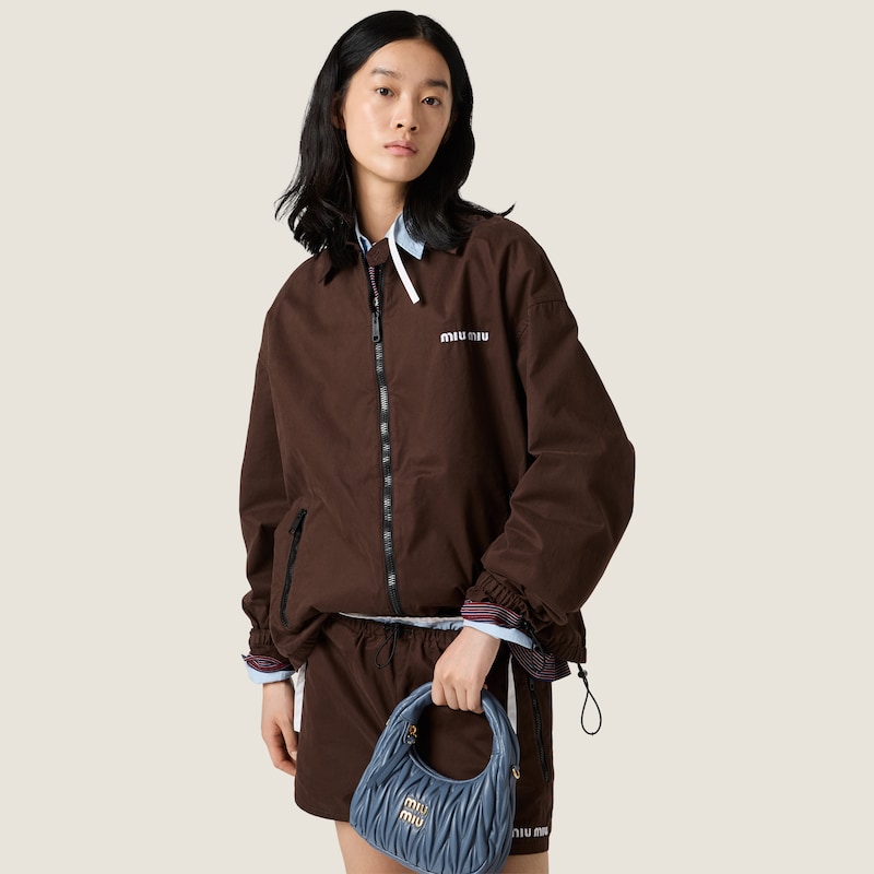 Washed gabardine blouson jacket