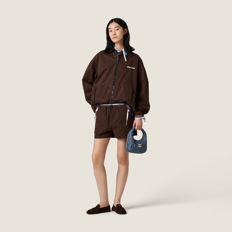 Washed gabardine blouson jacket