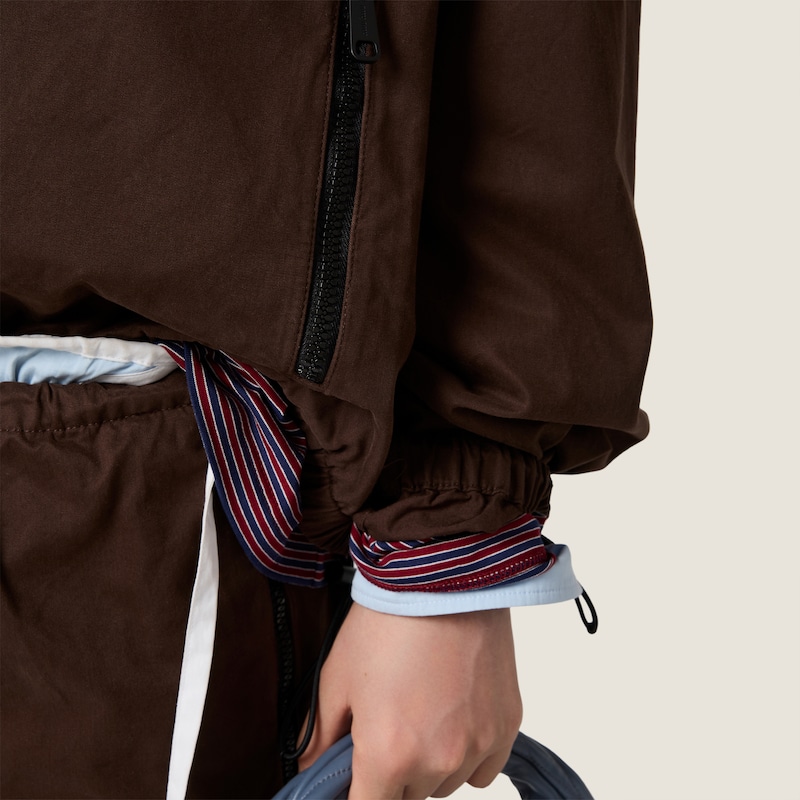 Washed gabardine blouson jacket