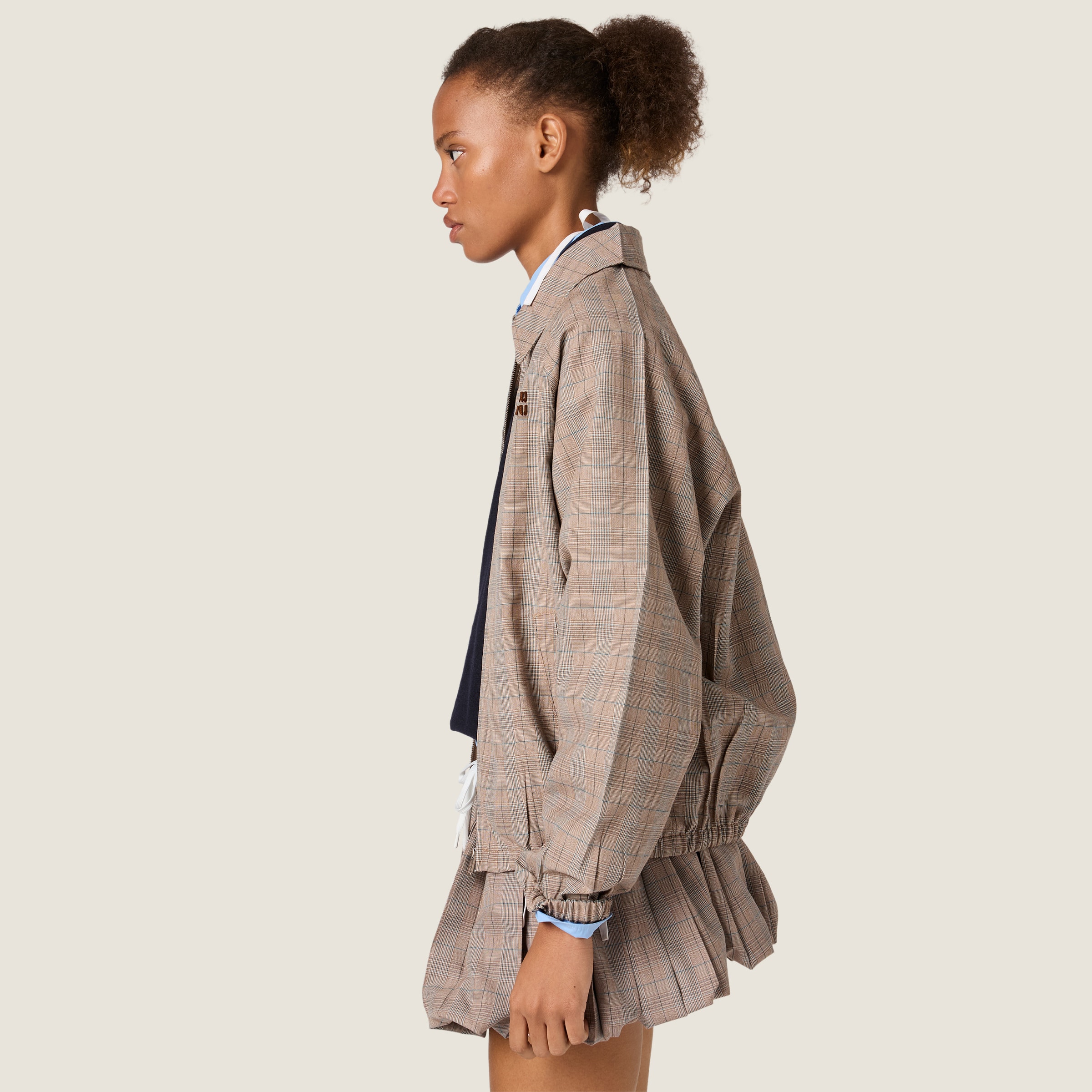 Prince of Wales checked blouson jacket - thumbnail 5