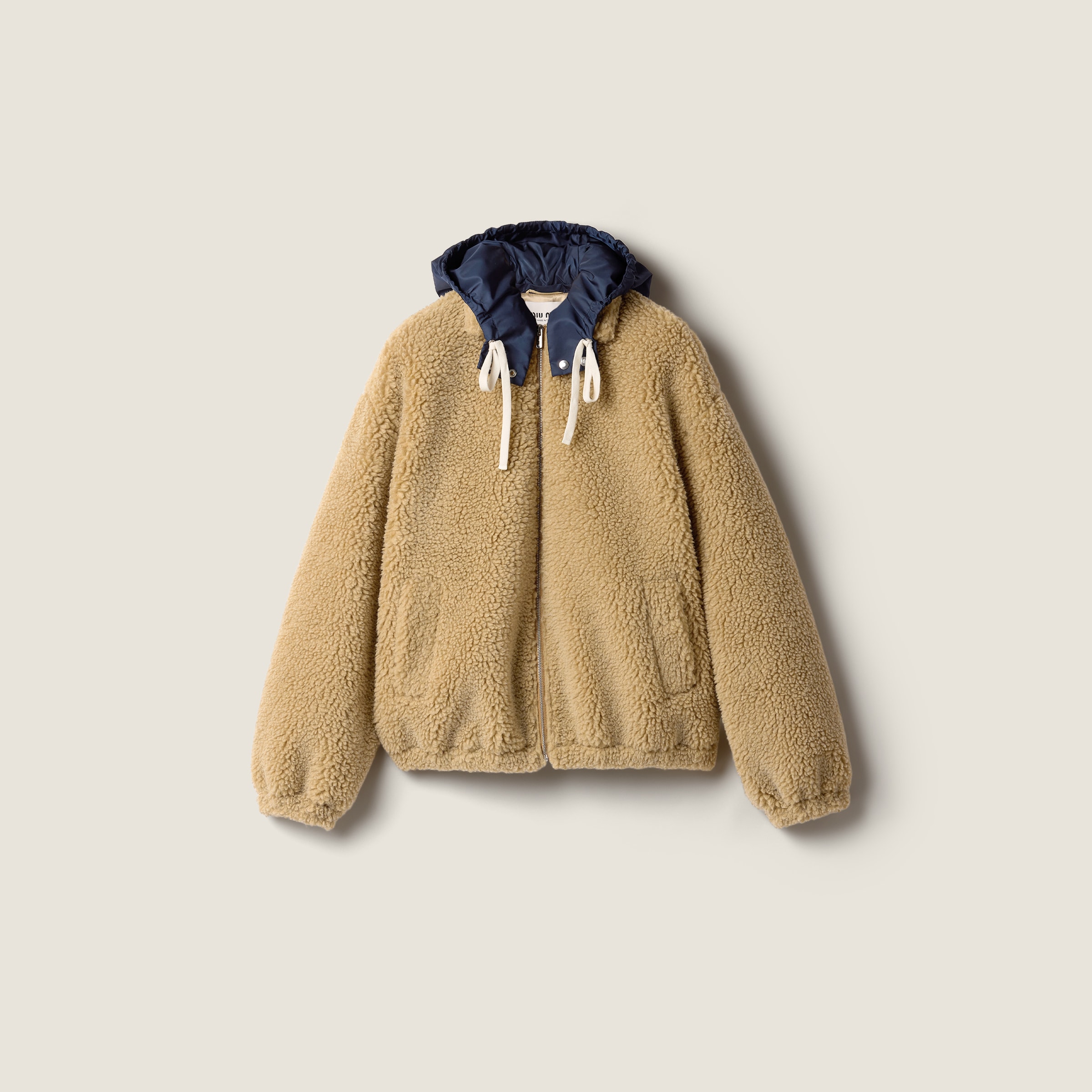 Soy Green Fleece Blouson Jacket | Miu Miu - United States