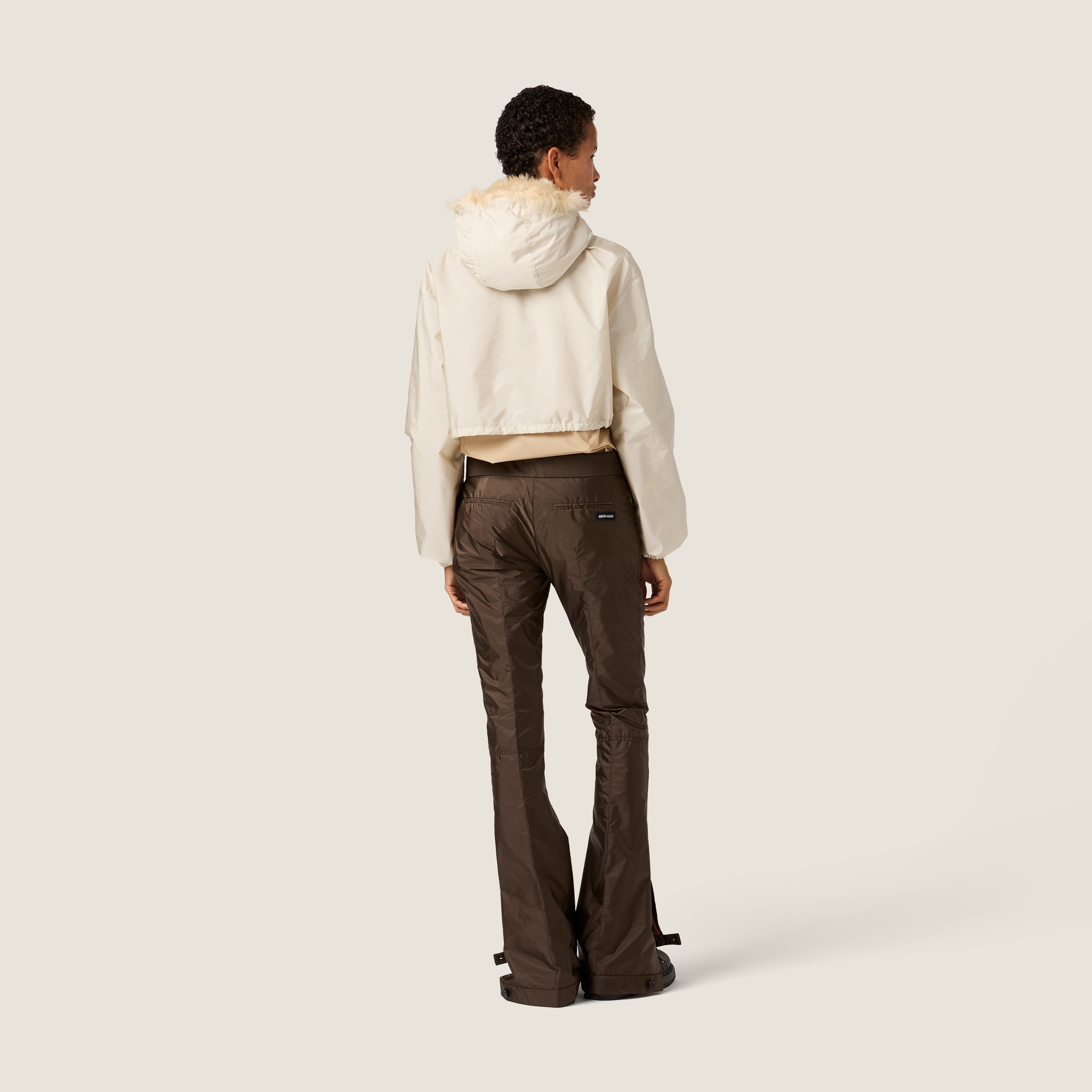 Technical fabric and shearling windbreaker - thumbnail 3
