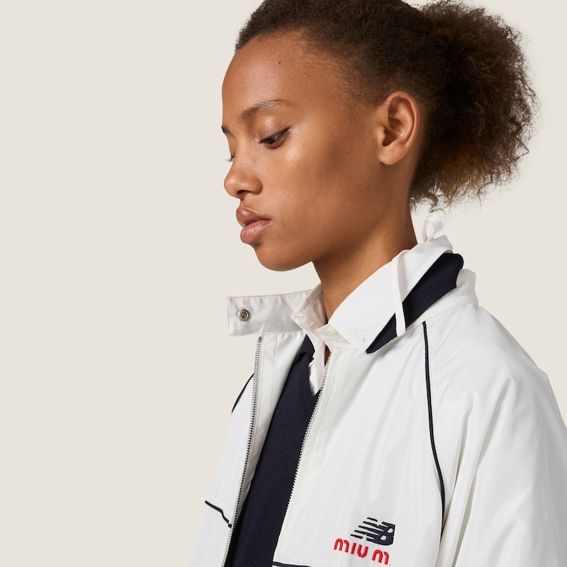 Technical poplin blouson jacket