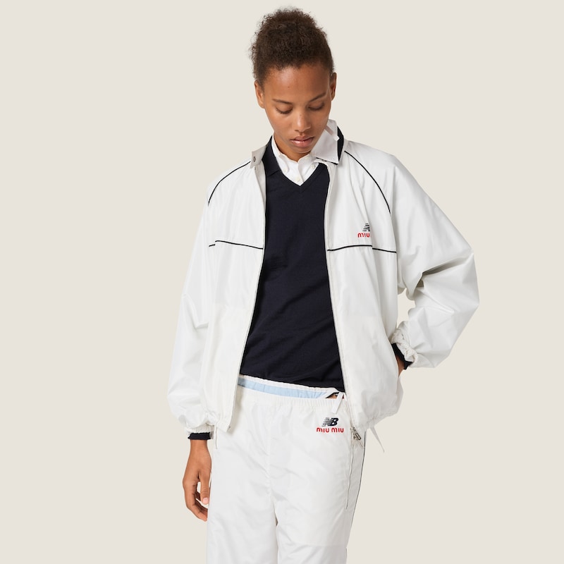 Technical poplin blouson jacket