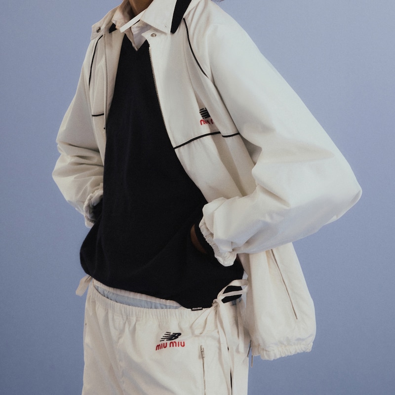 Technical poplin blouson jacket