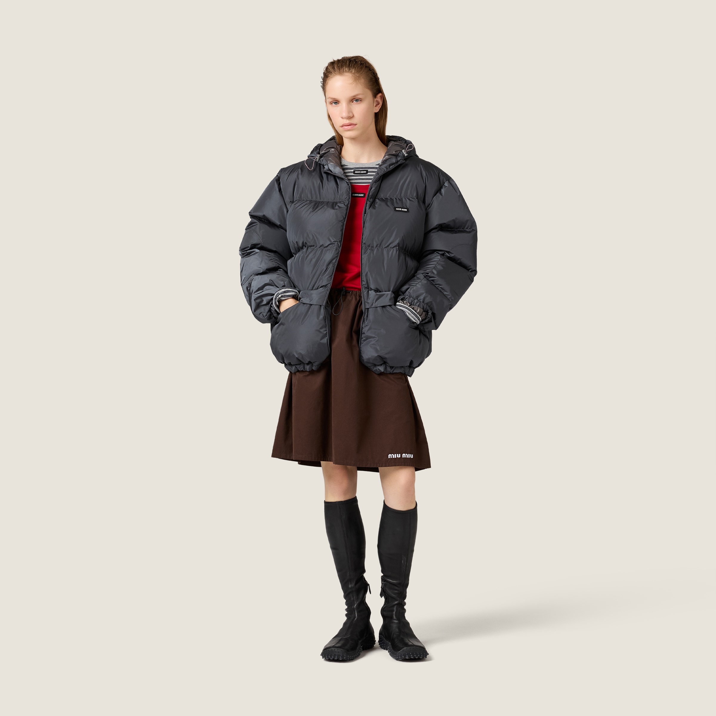 Technical fabric down jacket - thumbnail 2