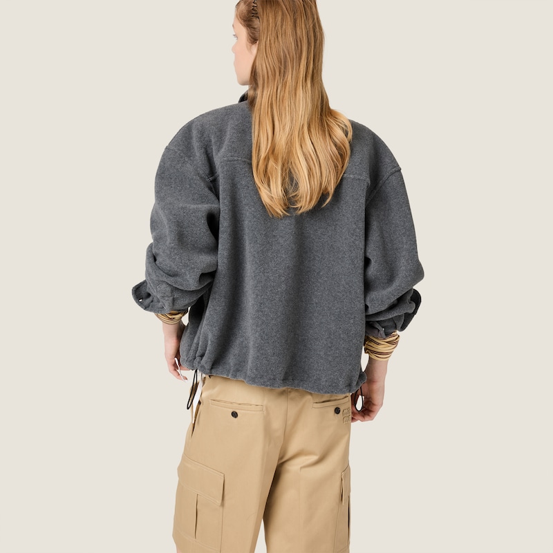 Fleece blouson jacket
