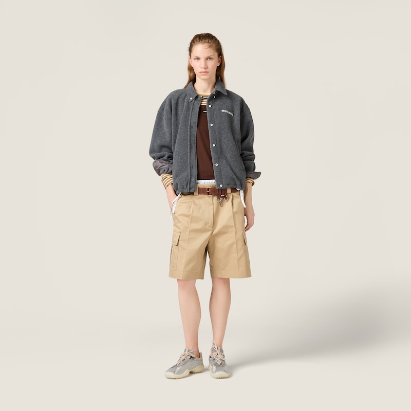 Fleece blouson jacket
