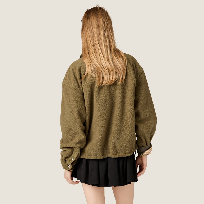 Fleece blouson jacket