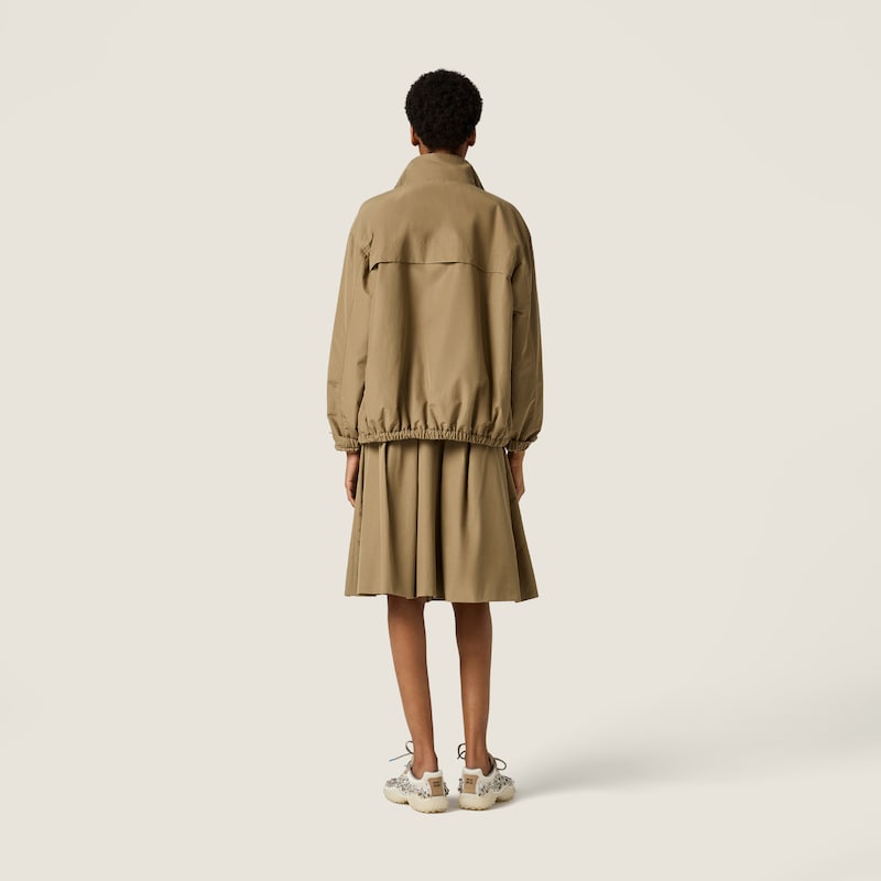 Waxed canvas blouson jacket