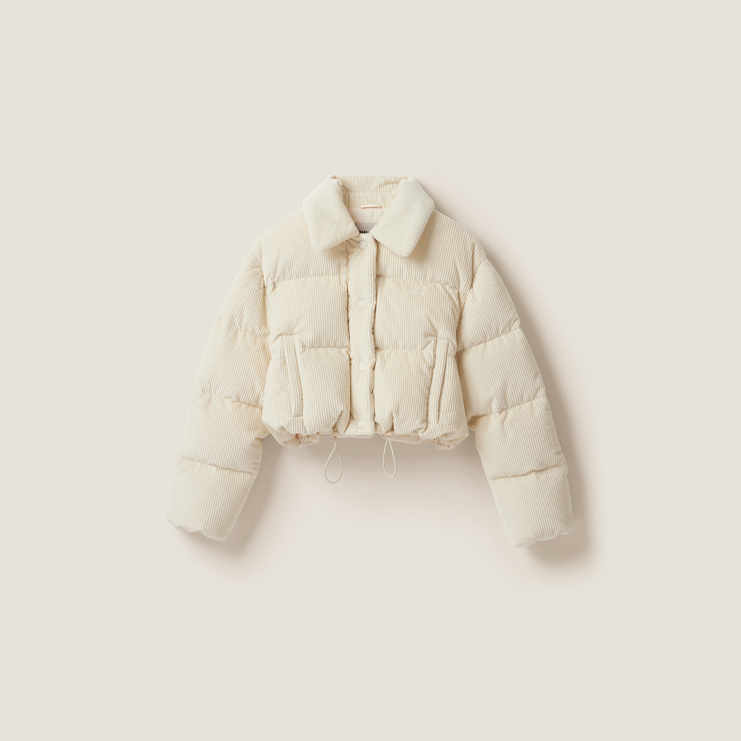 ダウンジャケット・コート MiuMiu | Cropped velvet down jacket ML719_13MB_F0304_S_232 MiuMiu | Cropped velvet down jacket ML719_13MB_F0304_S_232