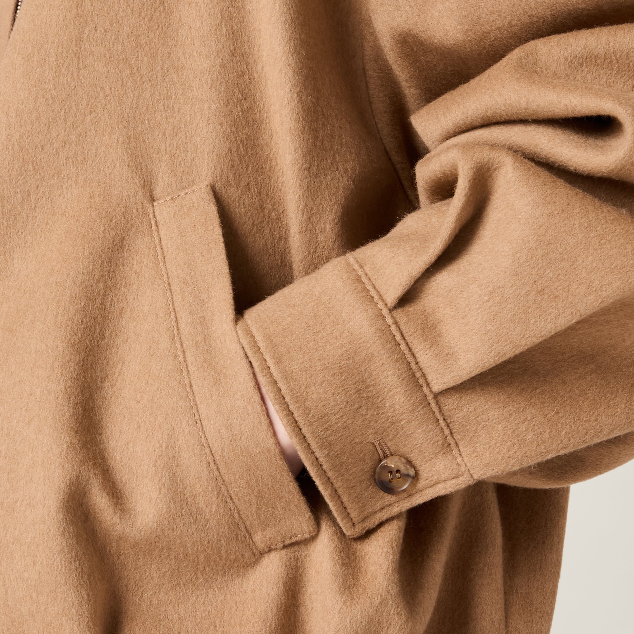 Camel Brown Camel-hair Blouson | Miu Miu
