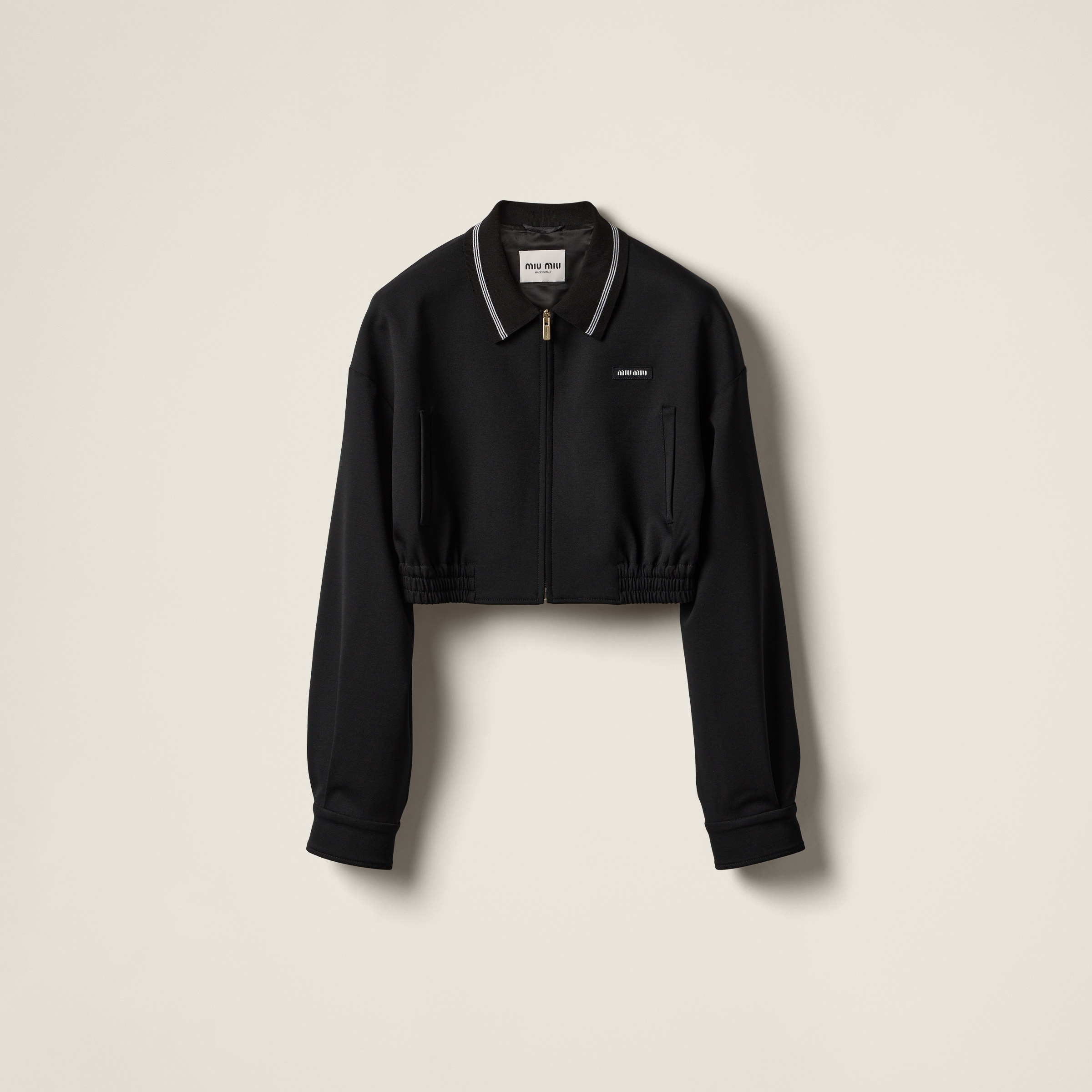 ジャケット MiuMiu | Single-breasted grain de poudre jacket MH1901 Miu Miu Single-breasted grain de poudre jacket | REVERSIBLE
