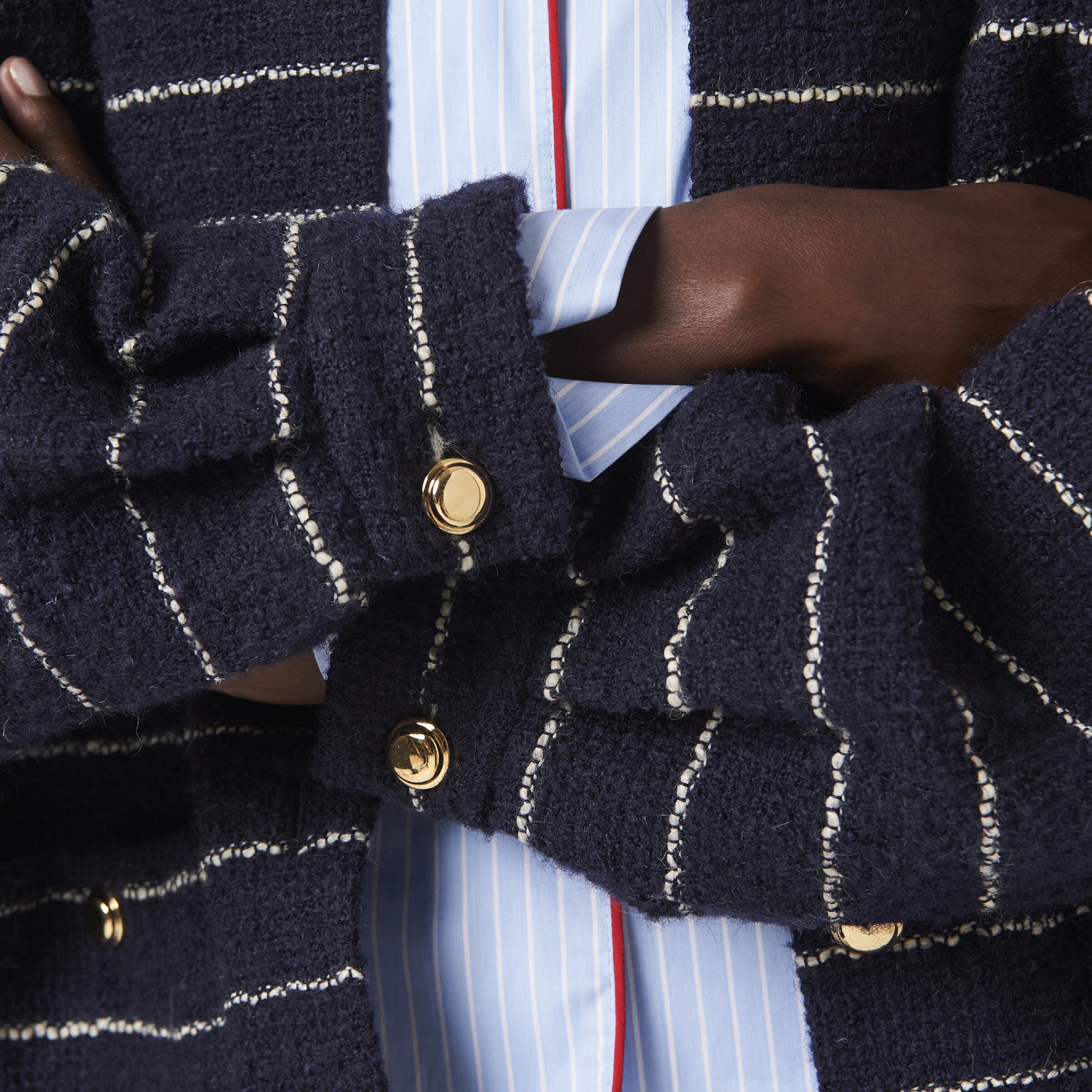 Miu Miu Striped Silk Coat