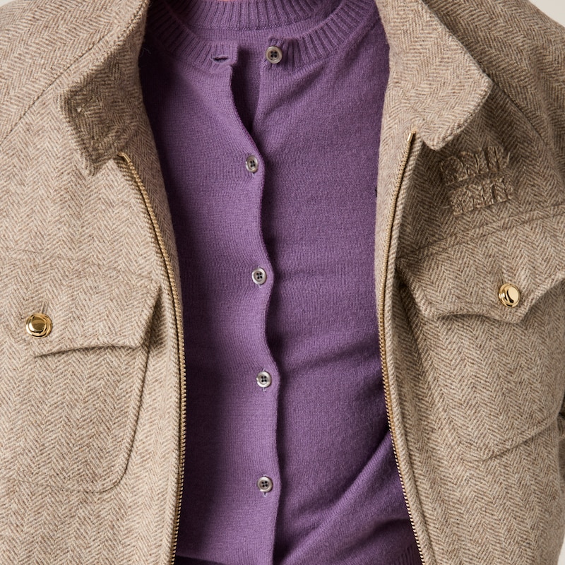 Chevron blouson jacket