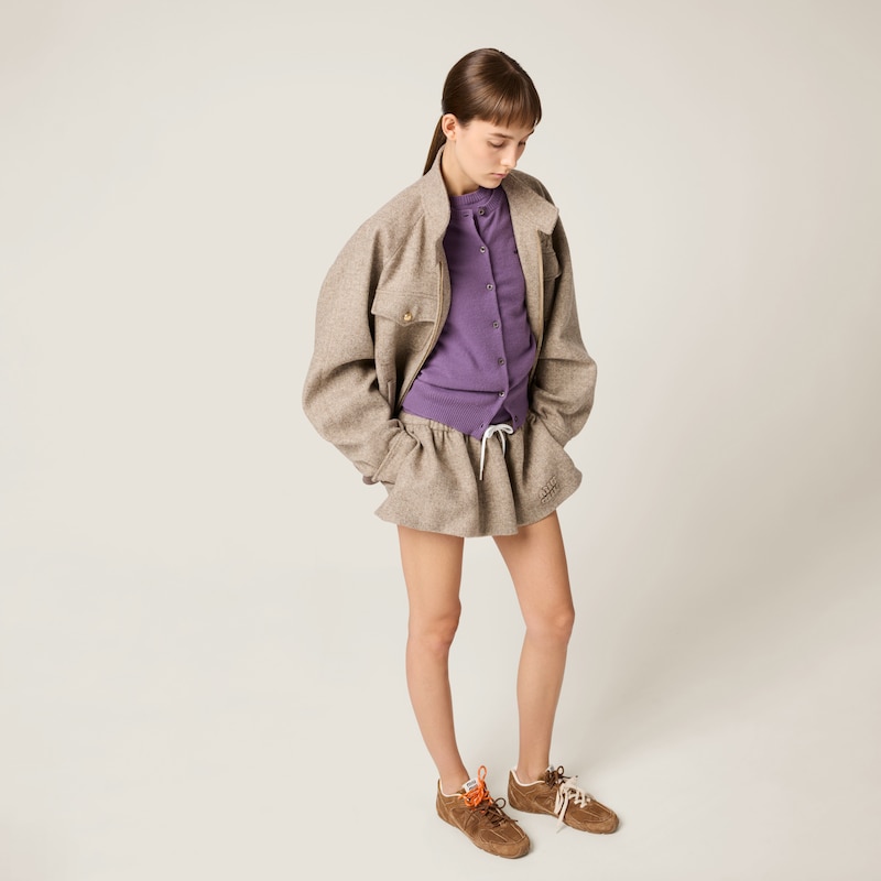 Chevron blouson jacket