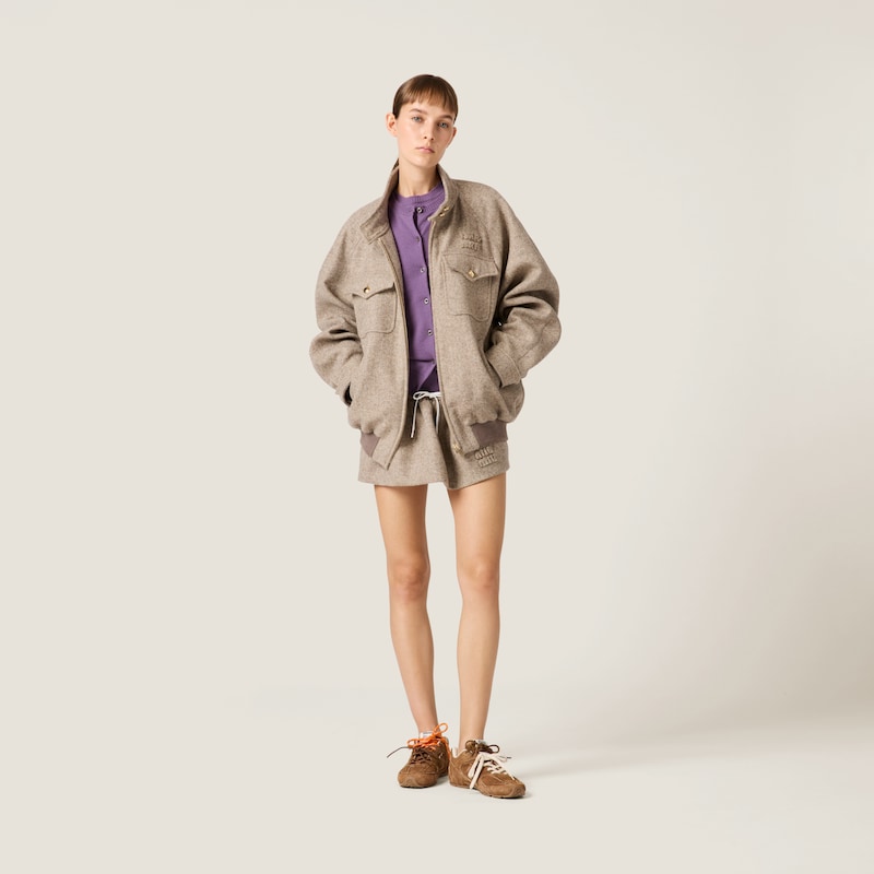 Chevron blouson jacket