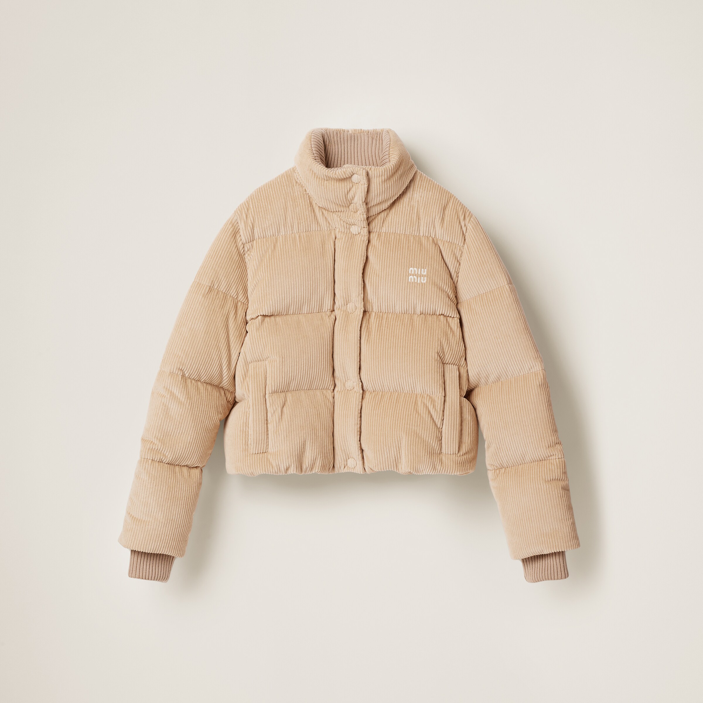 Velvet down jacket