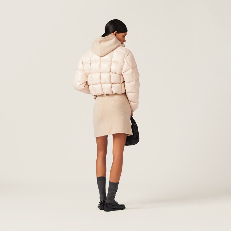 MIUMIU LEATHER DOWN JACKET STYLE 712