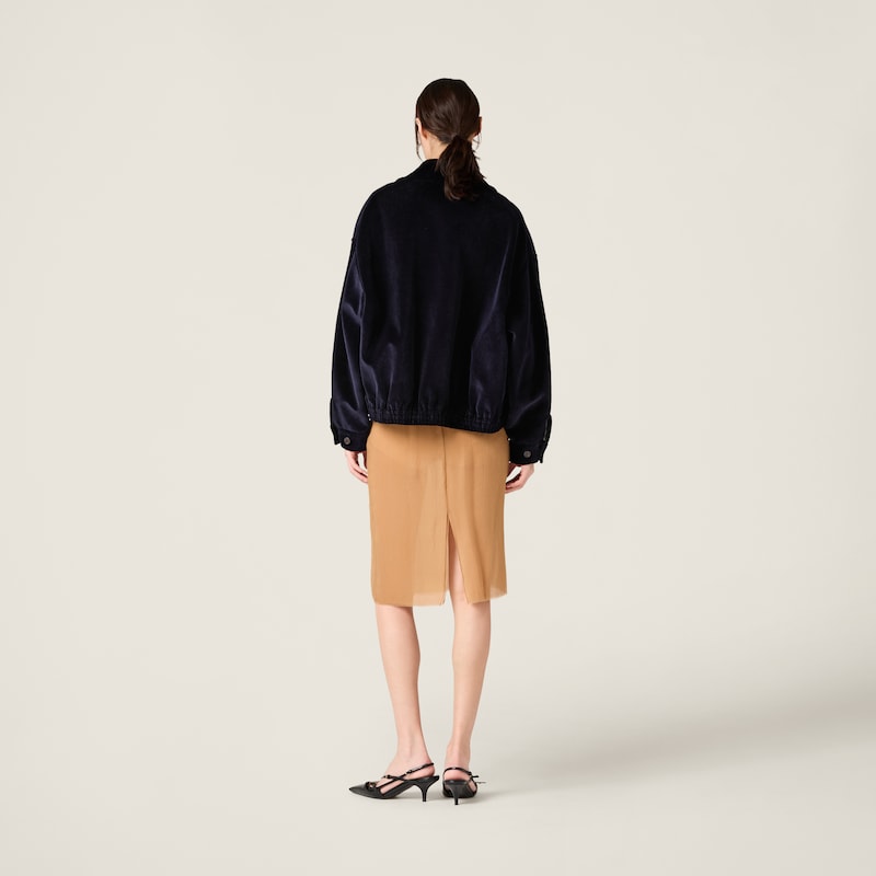 Corduroy blouson jacket