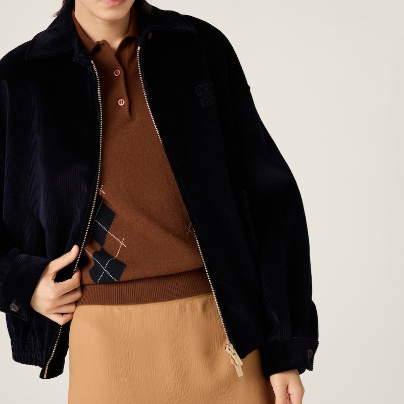 Corduroy blouson jacket