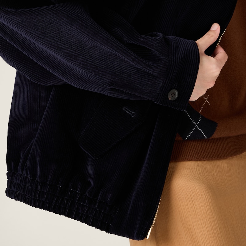 Corduroy blouson jacket