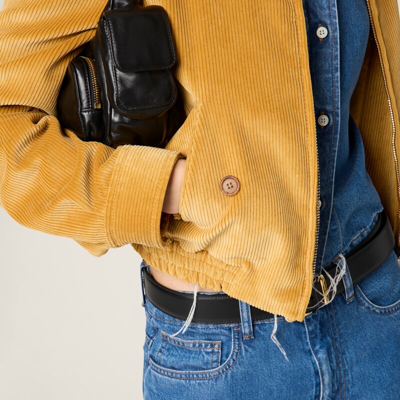 Corduroy blouson jacket